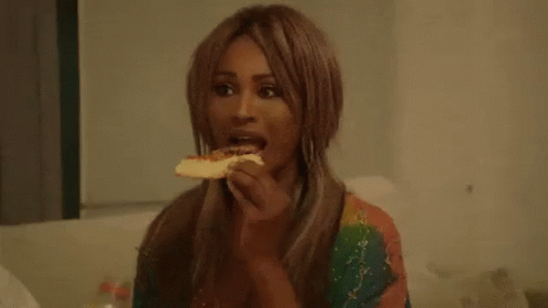 Ummm GIF - Eating Pizza Eating No Comment GIFs