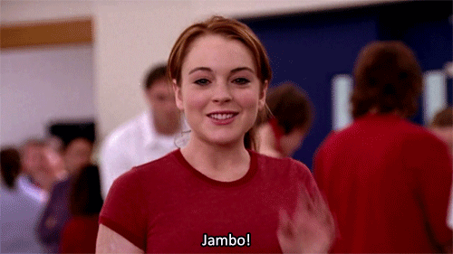 Jambo! GIF - Hello Meangirls Lindseylohan GIFs