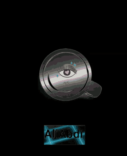 a black background with a blue aliabdi logo