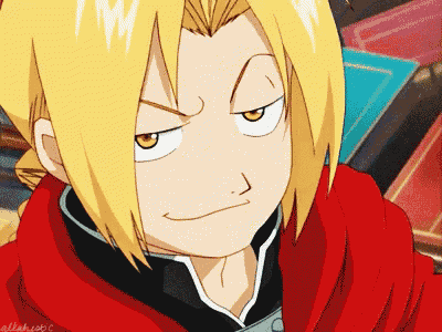 a close up of edward elric from full metal alchemist
