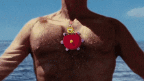 David Hasselhoff Spongebob GIF - David Hasselhoff Spongebob Chest Launcher GIFs