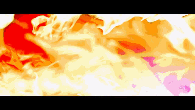 a painting of a fire with a purple and yellow background