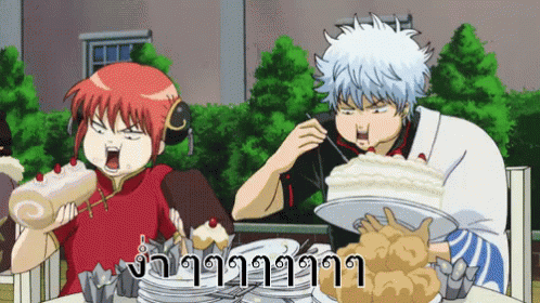 กินทามะ กินขนม มูมมาม อร่อย GIF - Gintama Eat Snack Eating Snack GIFs