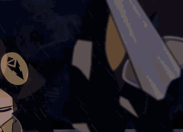 a close up of a person 's face with a purple light coming out of the eyes