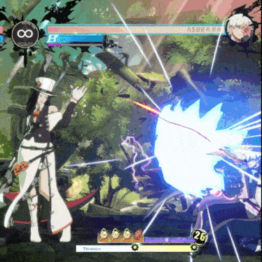 a video game is being played with a character called asuka