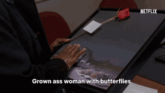 Grown Ass Woman With Butterflies Adult Woman GIF - Grown Ass Woman With Butterflies Adult Woman Matured GIFs