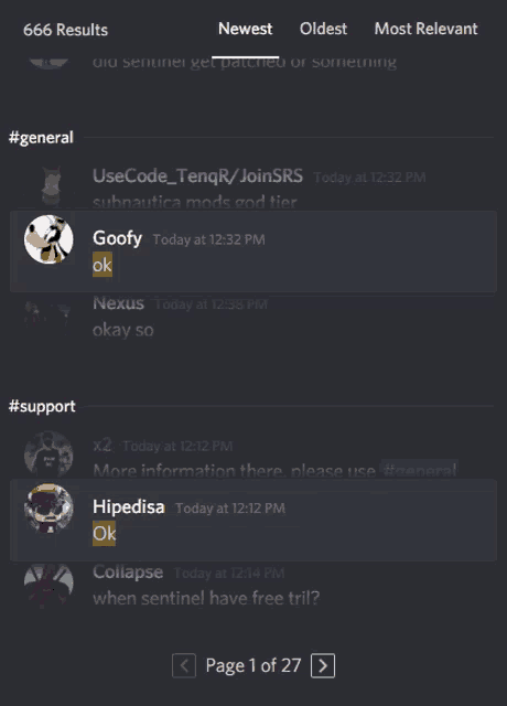 a screenshot of a discord conversation between goofy and hipedasa