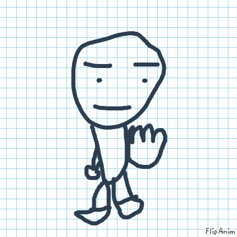 a drawing of a stick figure with flipanim written on the bottom right corner