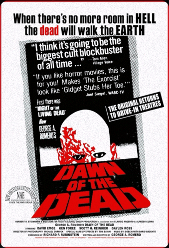a movie poster for dawn of the dead