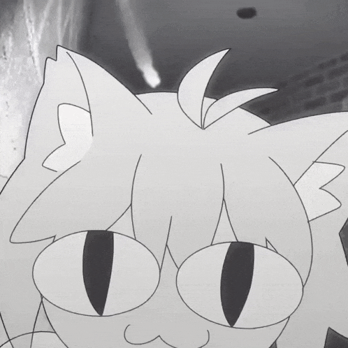 a black and white drawing of a cartoon character with glasses