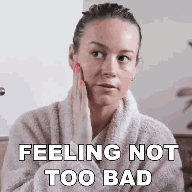 Feeling Not Too Bad Brie Larson GIF - Feeling Not Too Bad Brie Larson Im Feeling Alright GIFs