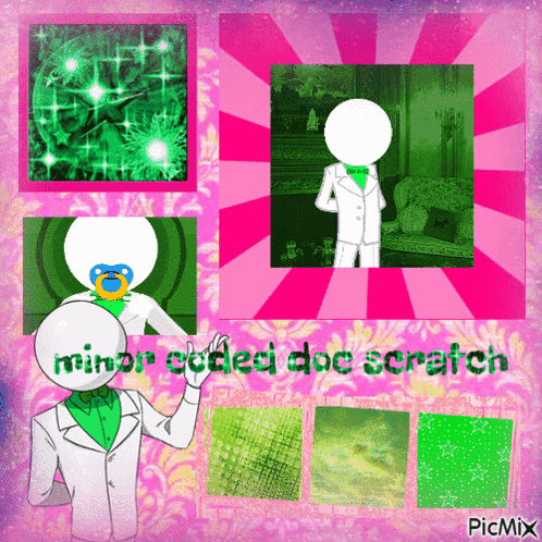 a collage of pictures with the words minor codeci doc scratch on the bottom