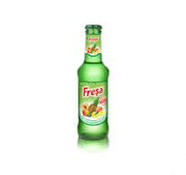 a bottle of fresa soda with a pineapple on the label .