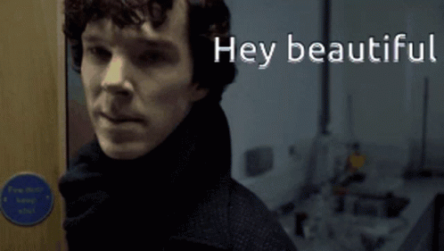 Hey Beautiful Wink GIF - Hey Beautiful Wink Sherlock GIFs