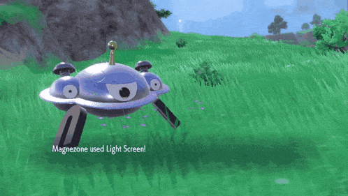 a video game screen says magnezone used light screen at the top