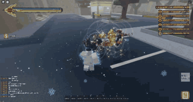 a screenshot of a video game shows a character with a sword