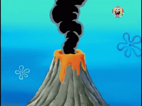 Spongebob Spongecano GIF - Spongebob Spongecano Volcano GIFs