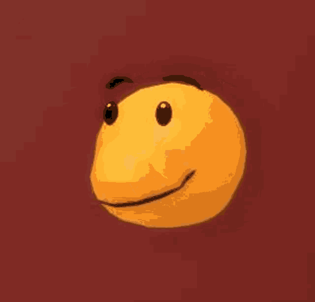 a yellow smiley face with black eyes and a smile on it 's face .