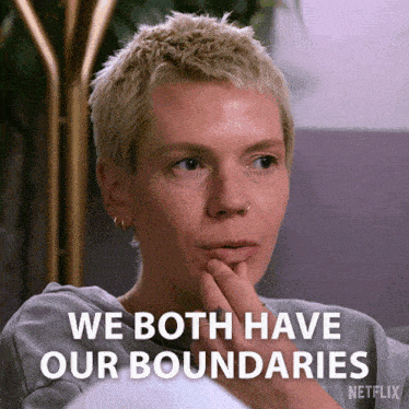 a woman says we both have our boundaries in a netflix ad