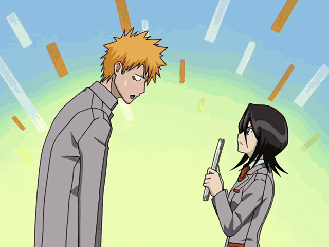 a man and a woman standing next to each other