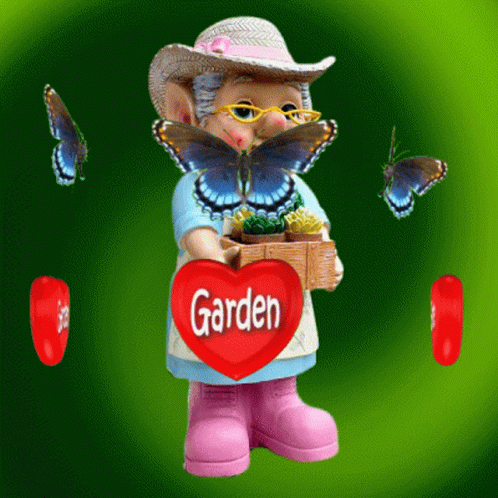 Garden Gnome Love Your Garden GIF - Garden Gnome Love Your Garden Gardening Gran GIFs