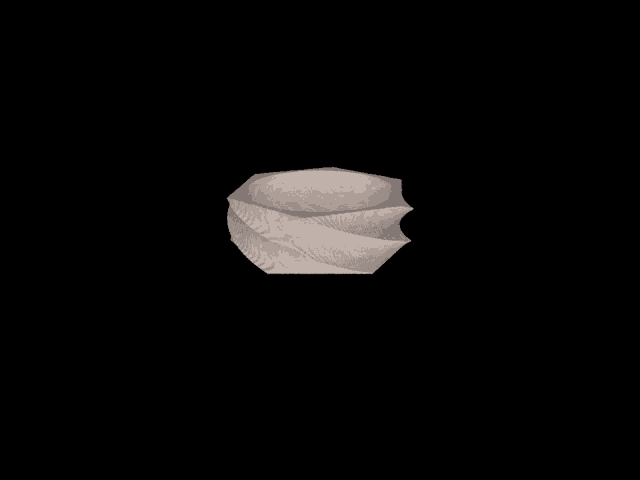 a 3d rendering of a swirl shaped object on a black background