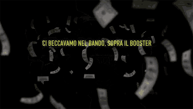 a black background with the words ci beccavamo nel bando sopra il anna fatura e no non parlo di e on it