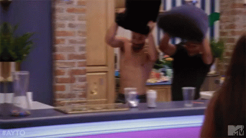 Are You The One Smack GIF - Are You The One Smack Pillow Fight GIFs