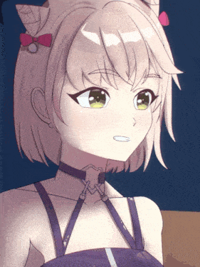 a drawing of a girl with a cat ear