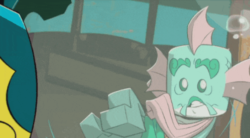 a cartoon drawing of a marshmallow with a scarf around his neck