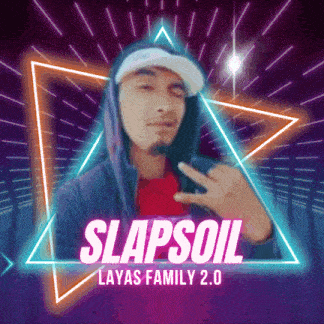 a poster for slapsoil lays family 2.0 with a man in a hoodie giving the middle finger