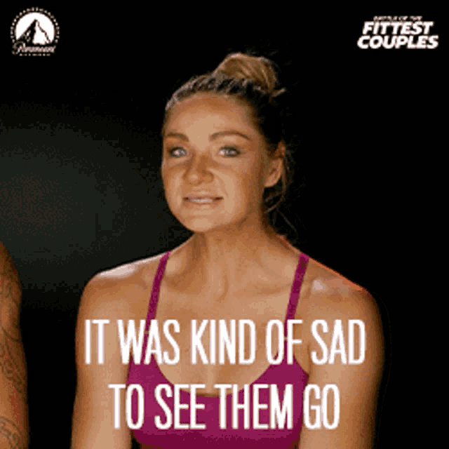 a woman says it was kind of sad to see them go on a poster for the fittest couples