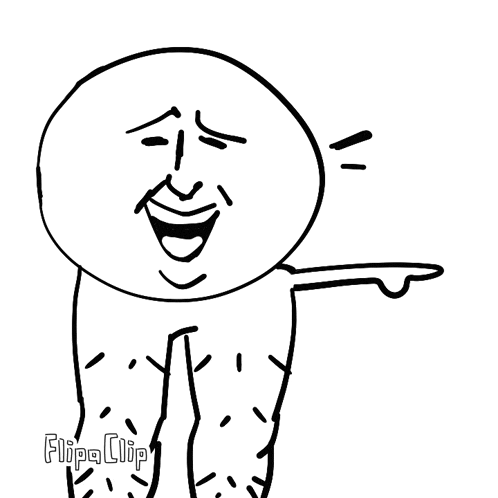 a black and white drawing of a man with a flipa clip watermark on the bottom