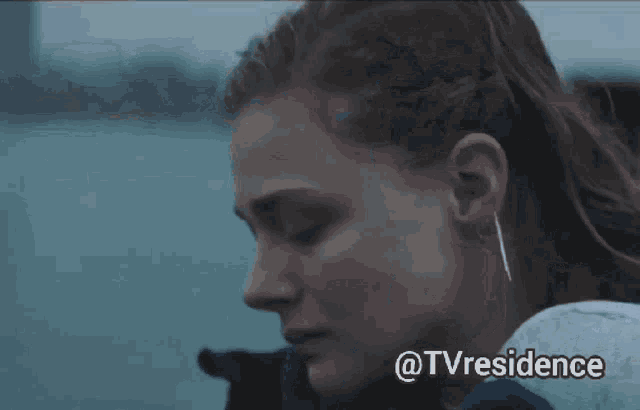 a close up of a woman 's face with the hashtag tvresidence