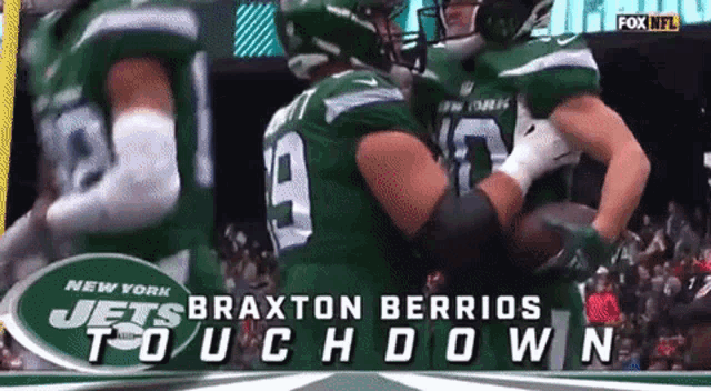 new york jets braxton berrios touchdown celebration