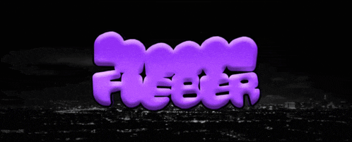 a black background with purple letters that say fleeer