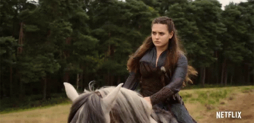Riding A Horse Katherine Langford GIF - Riding A Horse Katherine Langford Cursed GIFs