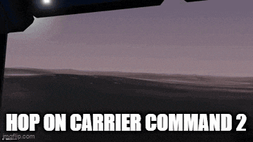 a screenshot of a video game called hop on carrier command 2 .