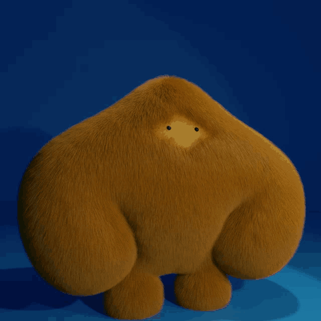 a cartoon character with a yellow spot on its face