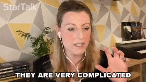 They Are Very Complicated Natalie Starkey GIF - They Are Very Complicated Natalie Starkey Startalk GIFs
