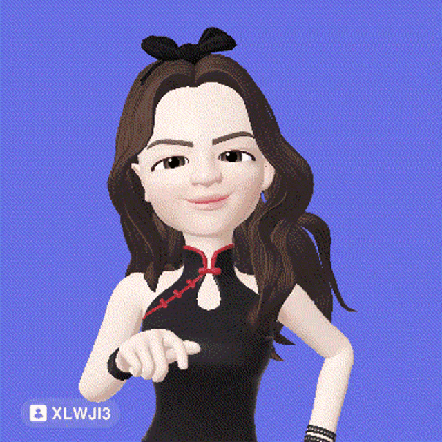 a cartoon of a woman pointing at the camera with the hashtag xlwj13 below her