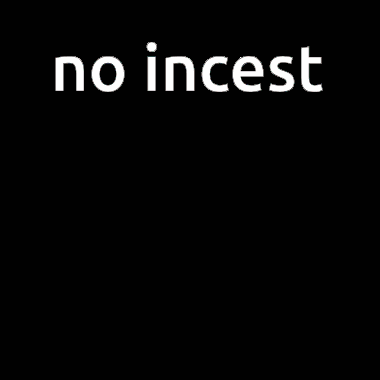 a pixel art of a cartoon character with the words `` no incest '' written on the bottom .