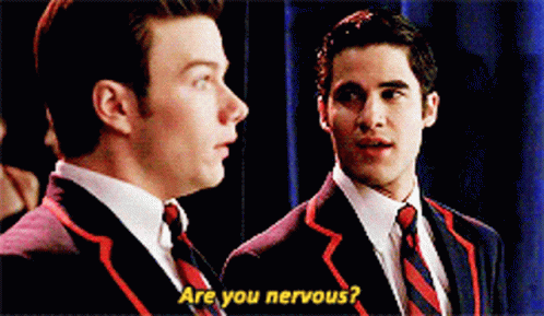 Glee Blaine Anderson GIF - Glee Blaine Anderson Are You Nervous GIFs
