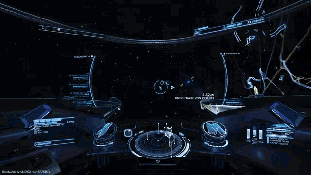 a screenshot of a video game shows the coordinates of a planet and a satellite