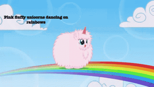Pink Fluffy Unicorns Dancing On Rainbows  GIF - Cartoon Pink Fluffy GIFs