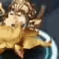 a close up of a painting of a person riding a horse with a globe in the background .