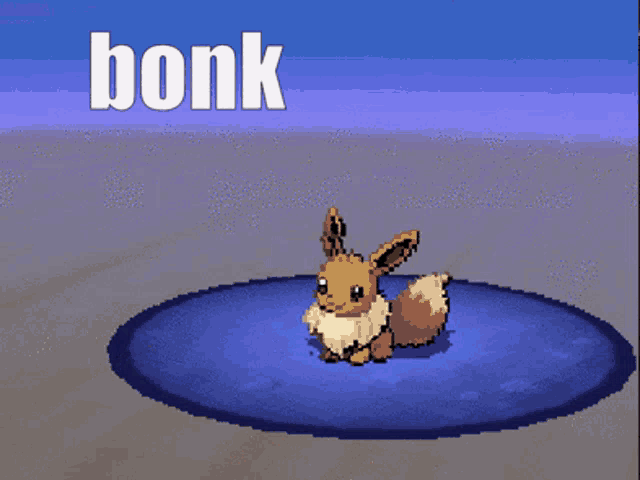 a picture of a cartoon character with the word bonk on the bottom