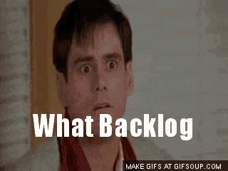 a man with a scarf around his neck and the words what backlog