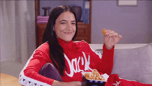 Jack In The Box Sauced And Loaded Fries GIF - Jack In The Box Sauced And Loaded Fries Eating GIFs
