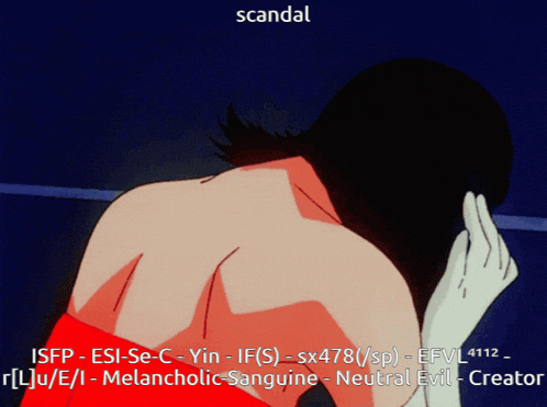 a woman 's back is shown with the word scandal above it